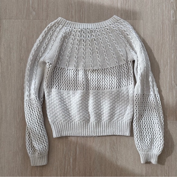 Anthropologie Guinevere Cream Knit Sweater - Picture 3 of 4